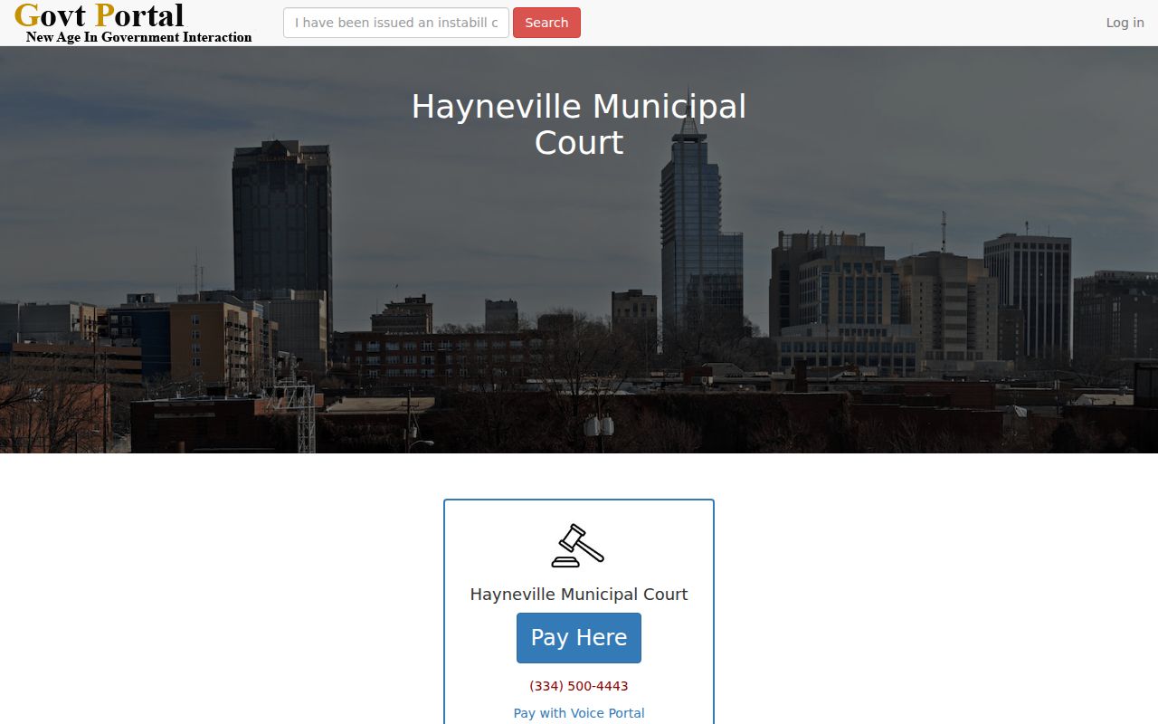Hayneville court docket municipal payment portal