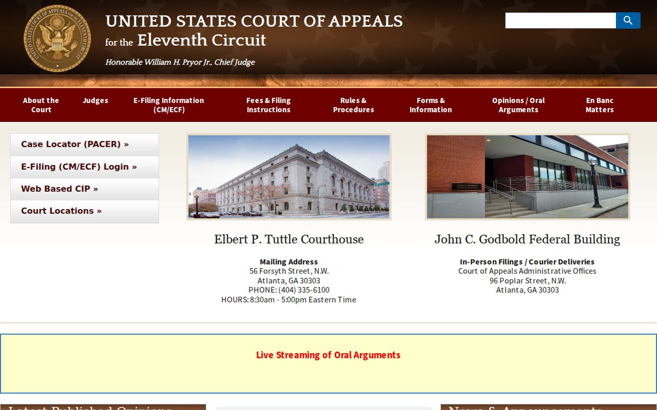 White Hall court docket Eleventh Circuit federal appeal resource